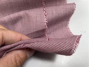 Skjorte poplin - med micro hanefjed i bordeaux